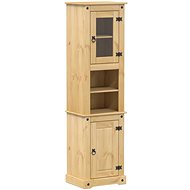 Shumee Bathroom cabinet Corona 50 × 40 × 185 cm solid pine 4002792 - Bathroom Cabinet