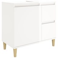 Shumee Bathroom cabinet - glossy white 65 × 33 × 60 cm composite wood 819822 - Bathroom Cabinet