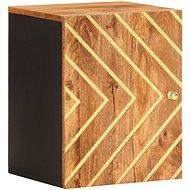 Shumee Wall cabinet for bathroom - brown and black solid mango 356803 - Bathroom Cabinet