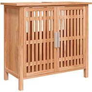Shumee Washbasin cabinet 66 × 29 × 615 cm solid walnut 350355 - Bathroom Cabinet