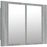 Shumee Mirror cabinet with LED - Sonoma Grey 60 × 12 × 45 cm composite wood 822842 - Bathroom Cabinet