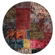 Shumee Washable patchwork carpet diameter 200 cm multi-coloured non-slip - Carpet