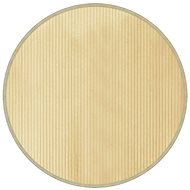 Shumee Carpet round light natural 100 cm bamboo - Carpet