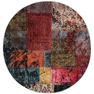 Shumee Koberec pratelný patchwork kruhový vícebarevný protiskluzový - Koberec