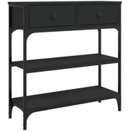 Shumee Console table 72,5 × 25 × 75 cm, composite wood, black - Console Table