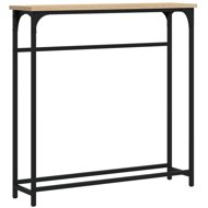 Shumee Console table 75 × 19,5 × 75 cm, composite wood, sonoma oak - Console Table