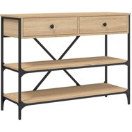 Shumee Console table with drawers and shelves, composite, oak sonoma - Console Table