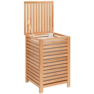 Shumee Laundry basket, 45 × 45 × 65 cm, solid walnut - Laundry Basket