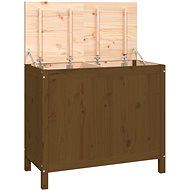 Shumee Laundry chest, 88,5 × 44 × 76cm, solid pine wood, honey brown - Laundry Basket