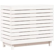Shumee Laundry basket, 88,5 × 44 × 76 cm, solid pine wood, white - Laundry Basket