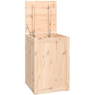 Shumee Laundry Box, 44 × 44 × 66 cm, solid pine wood - Laundry Basket