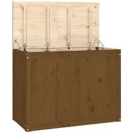 Shumee Laundry chest, 88,5 × 44 × 66cm, solid pine wood, honey brown - Storage Box