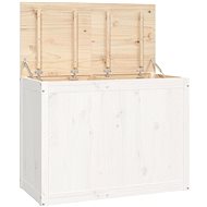 Shumee Laundry chest, 88,5 × 44 × 66 cm, solid pine wood, white - Storage Box