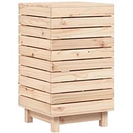 Shumee Laundry basket, 44 × 44 × 76 cm, solid pine wood - Laundry Basket