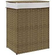 Shumee Laundry basket with lid, 46 × 33 × 60 cm, polyrattan - Laundry Basket