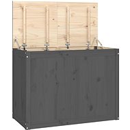 Shumee Laundry chest, 88,5 × 44 × 66 cm, solid pine wood, grey - Laundry Basket