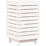Shumee Laundry basket, 44 × 44 × 76 cm, solid pine wood, white - Laundry Basket