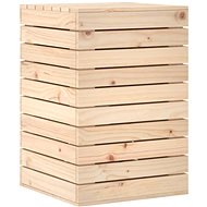 Shumee Laundry basket, 44 × 44 × 66 cm, solid pine wood - Laundry Basket