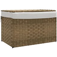 Shumee Laundry basket with lid, 55,5 × 35 × 34 cm, polyrattan - Laundry Basket