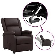 SHUMEE relaxační křeslo, samet, hnědé, 327729 - Křeslo