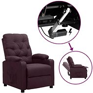 SHUMEE relaxační křeslo, samet, hnědé, 341226 - Křeslo