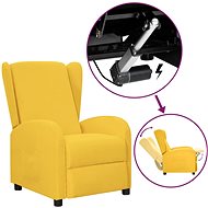 SHUMEE relaxační křeslo, samet, krémově bílé, 327774 - Křeslo
