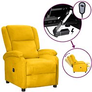 SHUMEE relaxační křeslo, samet, modré, 341361 - Křeslo