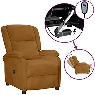 SHUMEE relaxační křeslo, samet, modré, 341376 - Křeslo