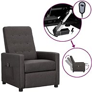 SHUMEE relaxační křeslo, samet, světle šedé, 341108 - Křeslo