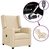 SHUMEE relaxační křeslo, samet, světle šedé, 341366 - Křeslo