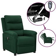 SHUMEE relaxační křeslo, samet, tmavě šedé, 327656 - Křeslo