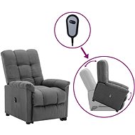 SHUMEE relaxační křeslo, samet, tmavě šedé, 341367 - Křeslo