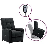 SHUMEE relaxační křeslo, samet, tmavě šedé, 341408 - Křeslo