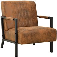 SHUMEE relaxační křeslo, textil, hnědé, 341063 - Křeslo