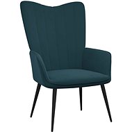 SHUMEE relaxační křeslo, textil, modré, 341035 - Křeslo