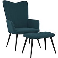 SHUMEE relaxační křeslo, textil, modré, 341398 - Křeslo