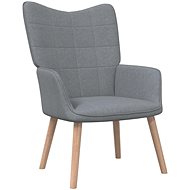 SHUMEE relaxační křeslo, textil, světle šedé, 341012 - Křeslo