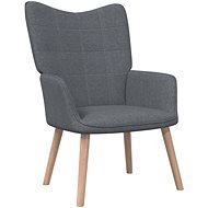 Relaxačná stolička tmavo sivá textil, 327920 - Kreslo