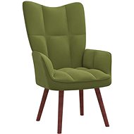 SHUMEE Relaxační křeslo světle zelené samet, 328054 - Křeslo