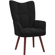 SHUMEE Relaxační křeslo černé samet, 328057 - Křeslo