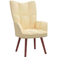 SHUMEE Relaxační židle krémově bílá samet, 328060 - Křeslo