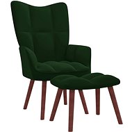 SHUMEE relaxační křeslo, textil, tmavě zelené, 341164 - Křeslo
