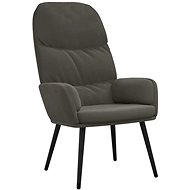 SHUMEE relaxační židle se stoličkou, textil, černá, 327936 - Křeslo