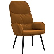 SHUMEE relaxační židle se stoličkou, textil, hořčicová, 327937 - Křeslo