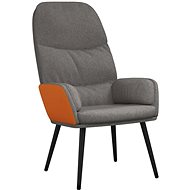 SHUMEE relaxační židle se stoličkou, textil, světle šedá, 327534 - Křeslo
