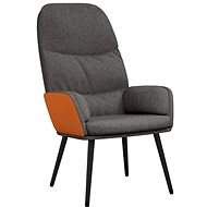 SHUMEE relaxační židle se stoličkou, textil, světle šedá, 327930 - Křeslo