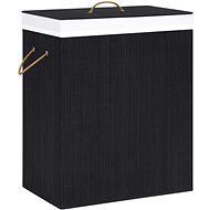 Shumee Bamboo laundry basket with one compartment black 83 l - Laundry Basket