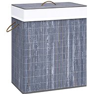 Shumee Bamboo laundry basket with one compartment grey 83 l - Laundry Basket