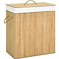 Shumee Bamboo laundry basket with 2 compartments 100 l - Laundry Basket