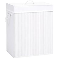 Shumee Bamboo laundry basket with 2 compartments white 100 l - Laundry Basket